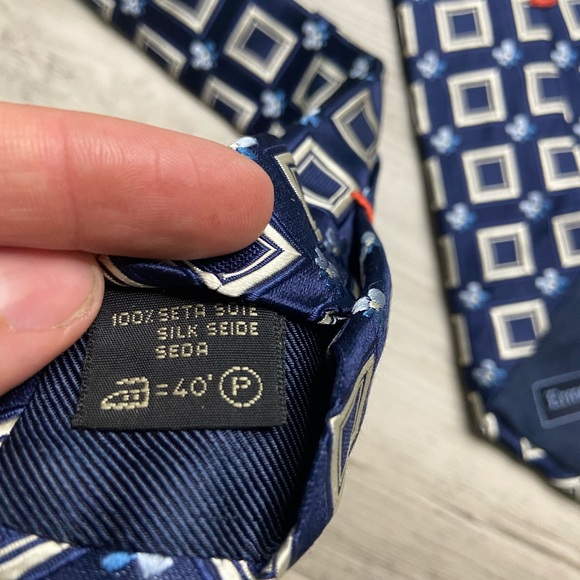 Ermenegildo Zenga Silk Tie Floral Blue - Picture 3 of 3